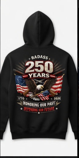 BADASS Hoodie — Black/Gold