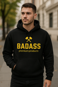 BADASS Hoodie — Black/Gold