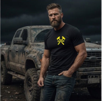 BADASS Tee — Black/Gold
