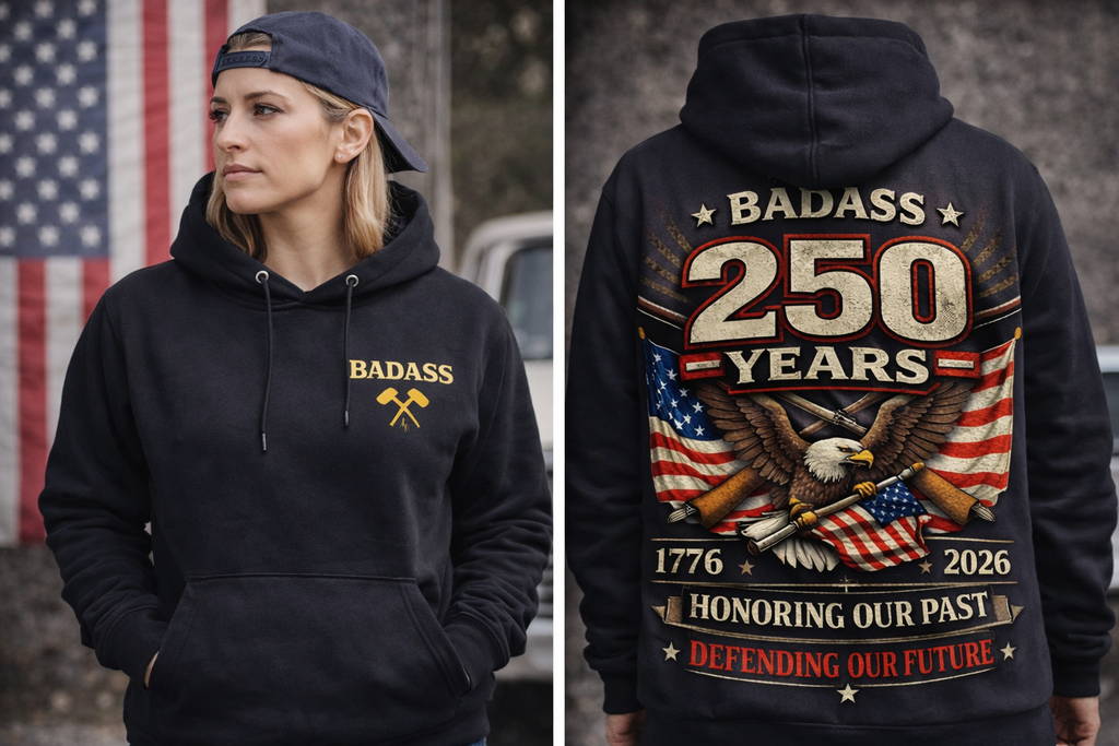 BADASS Hoodie — Black/Gold